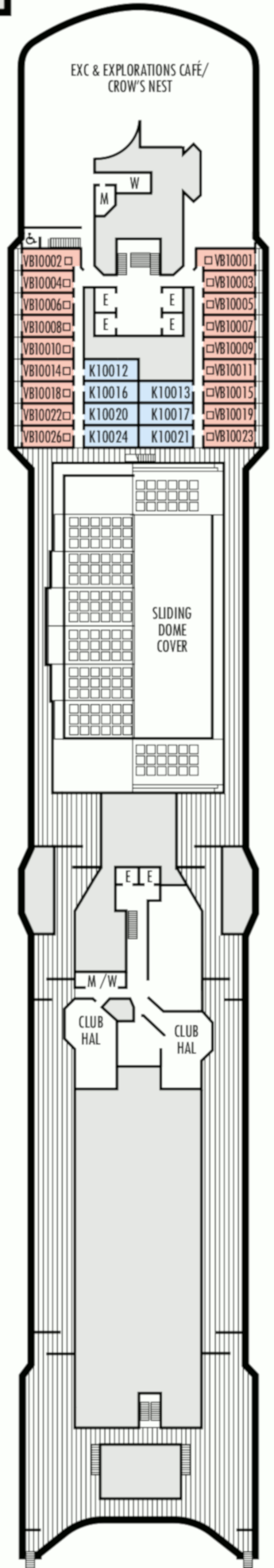 Choose your cabin on Observation Deck             