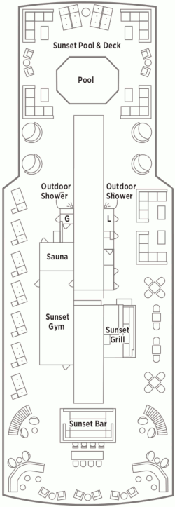 Choose your cabin on Sunset Deck             