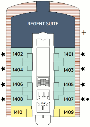 Choose your cabin on Deck 14             