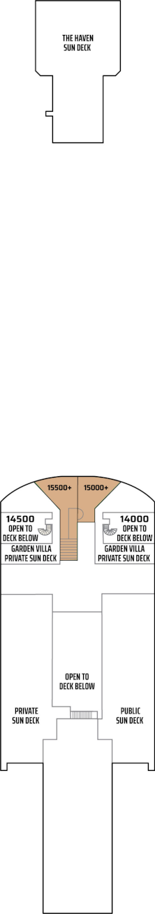 Choose your cabin on Deck Fifteen             