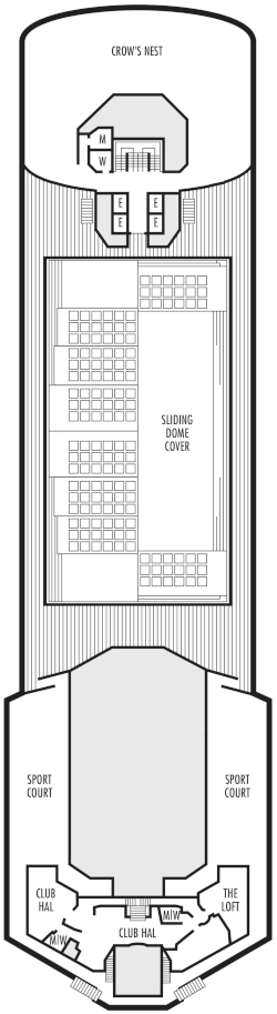 Choose your cabin on Sports Deck             